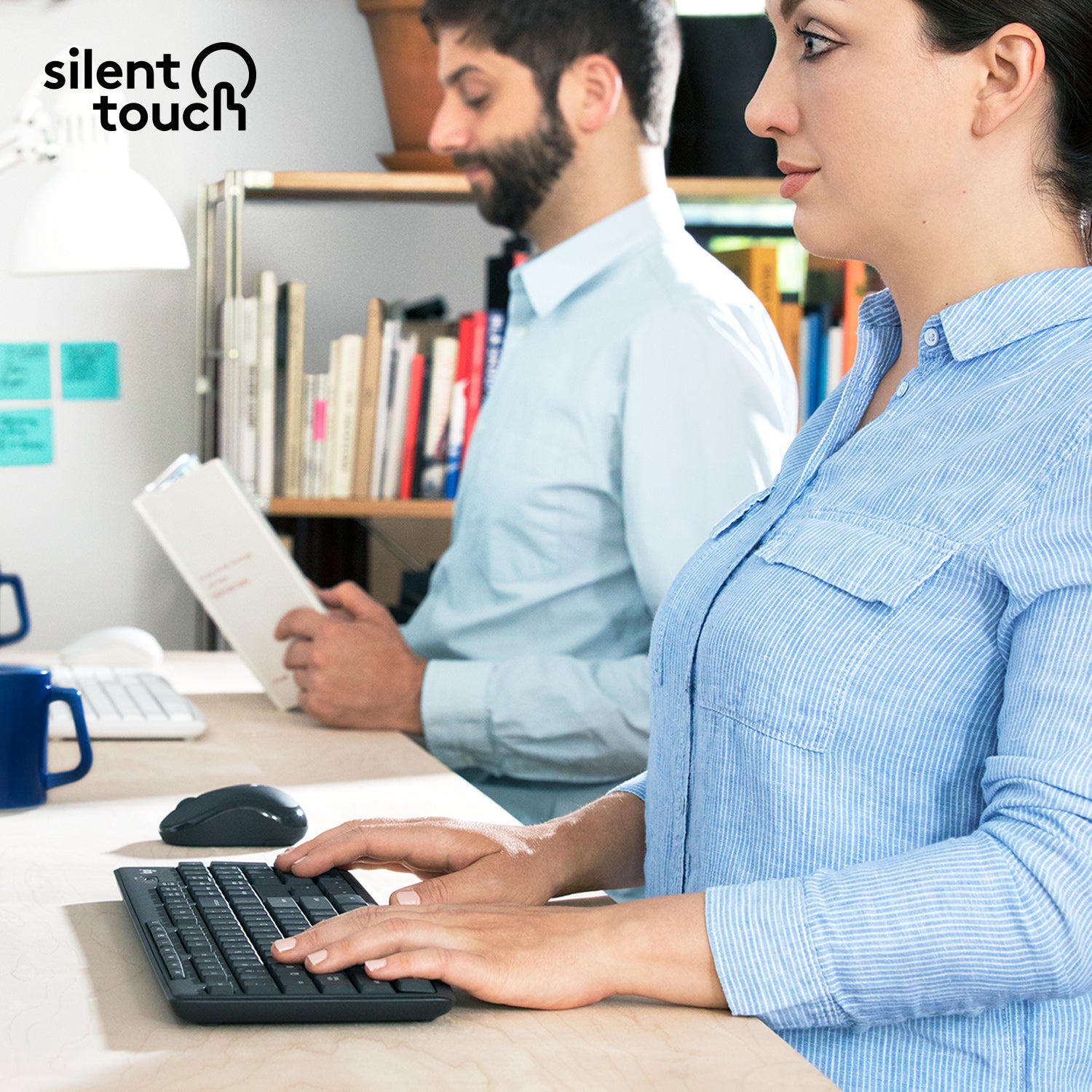 Logitech MK295 Silent – Tastatur-Maus-Set – 2,4 GHz USB-A (Nano-Empfänger) – QWERTY (US-INT) – Graphit