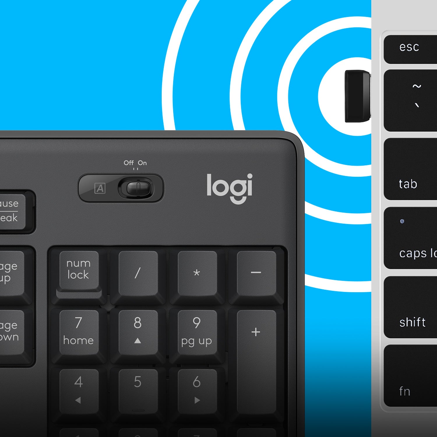 Logitech MK295 Silent – Tastatur-Maus-Set – 2,4 GHz USB-A (Nano-Empfänger) – QWERTY (US-INT) – Graphit