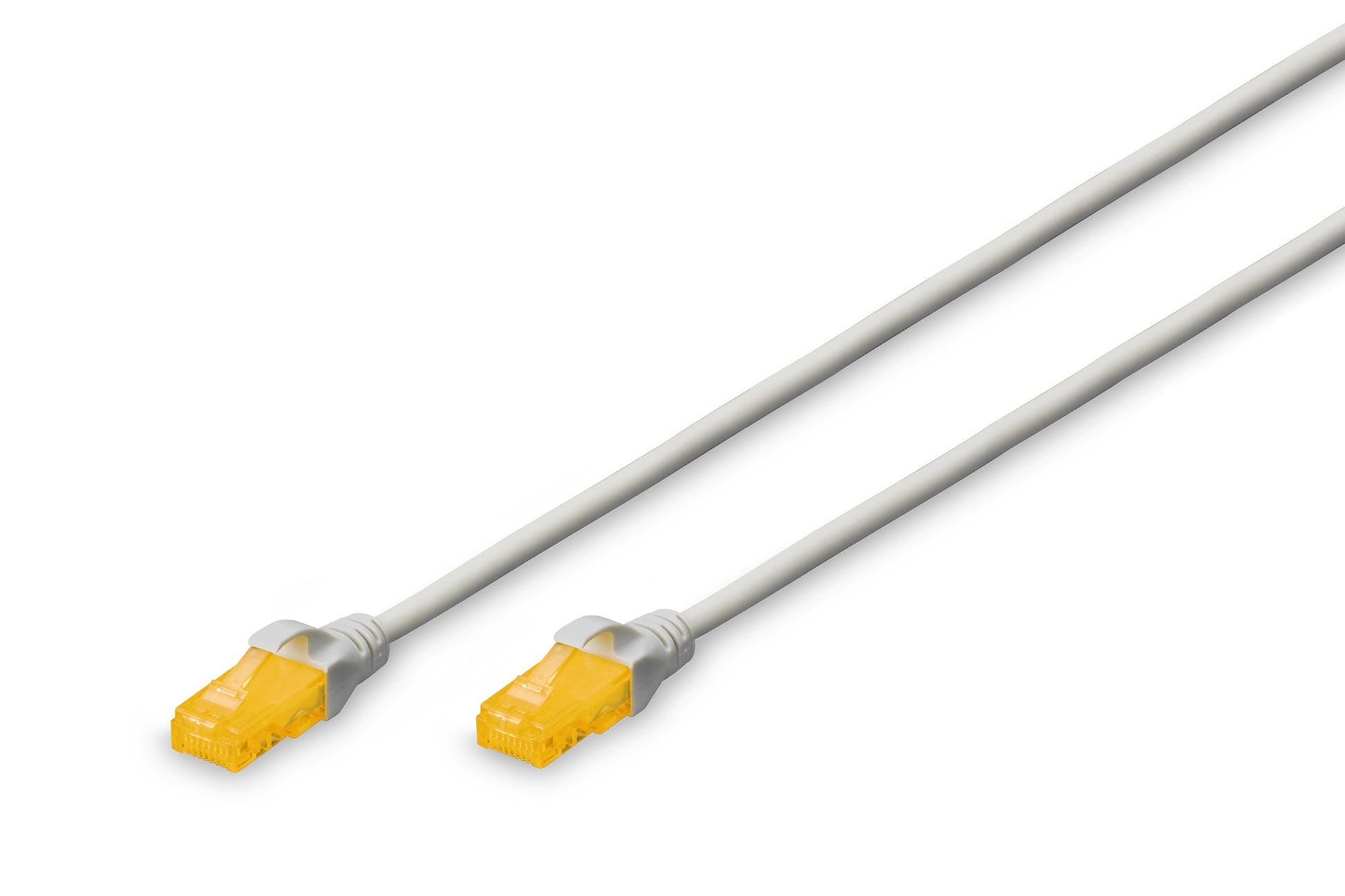 Digitus CAT 6 Patchkabel – 2 m, grau, flach, LSZH, ungeschirmt