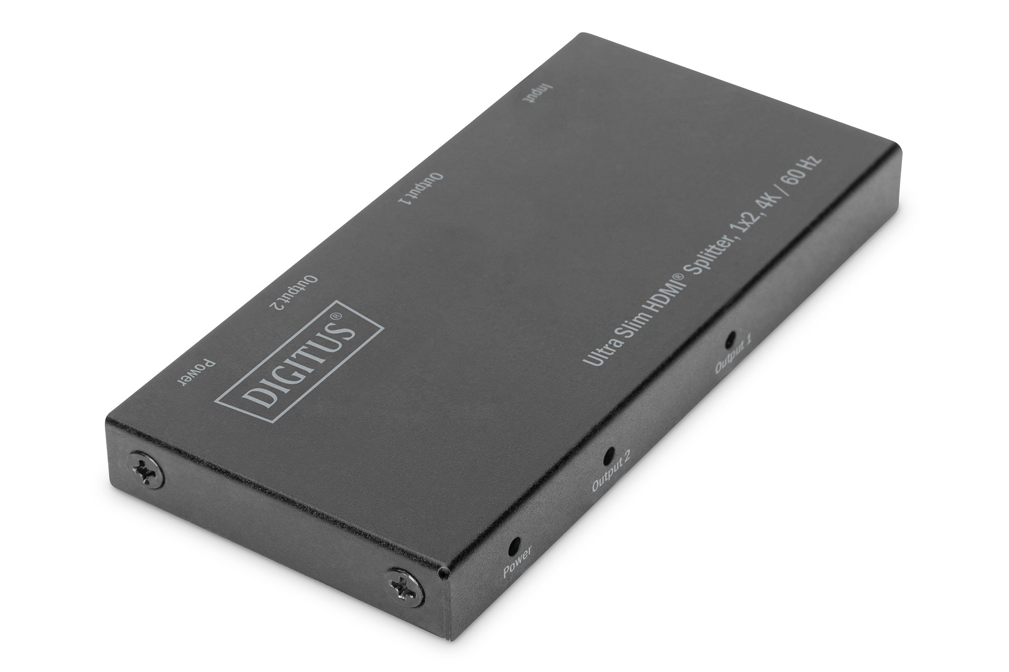 Digitus HDMI-Splitter 1×2 – 4K UHD, 60 Hz, HDMI 1.4 – Schwarz, Metall