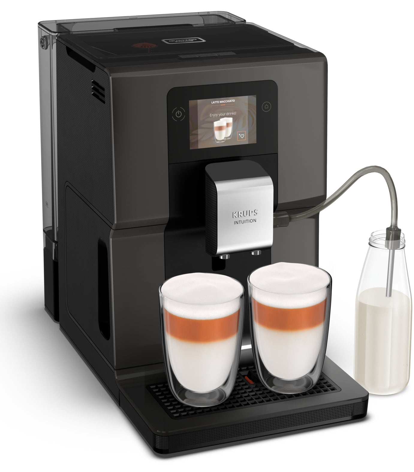 Krups Intuition Preference EA872B10 Kaffeevollautomat – 3 l, 250 g Bohnenbehälter, One-Touch Cappuccino-System