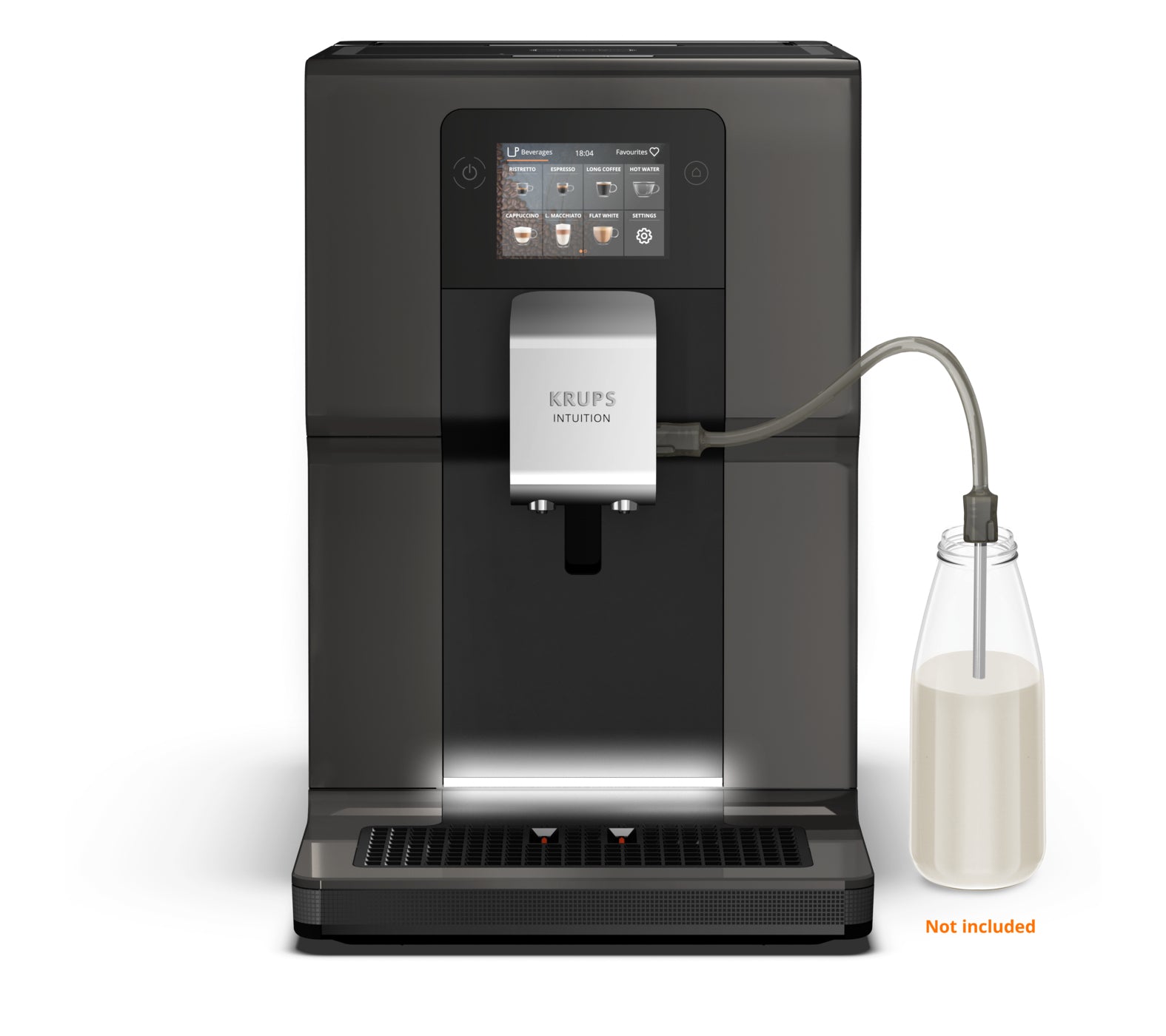 Krups Intuition Preference EA872B10 Kaffeevollautomat – 3 l, 250 g Bohnenbehälter, One-Touch Cappuccino-System