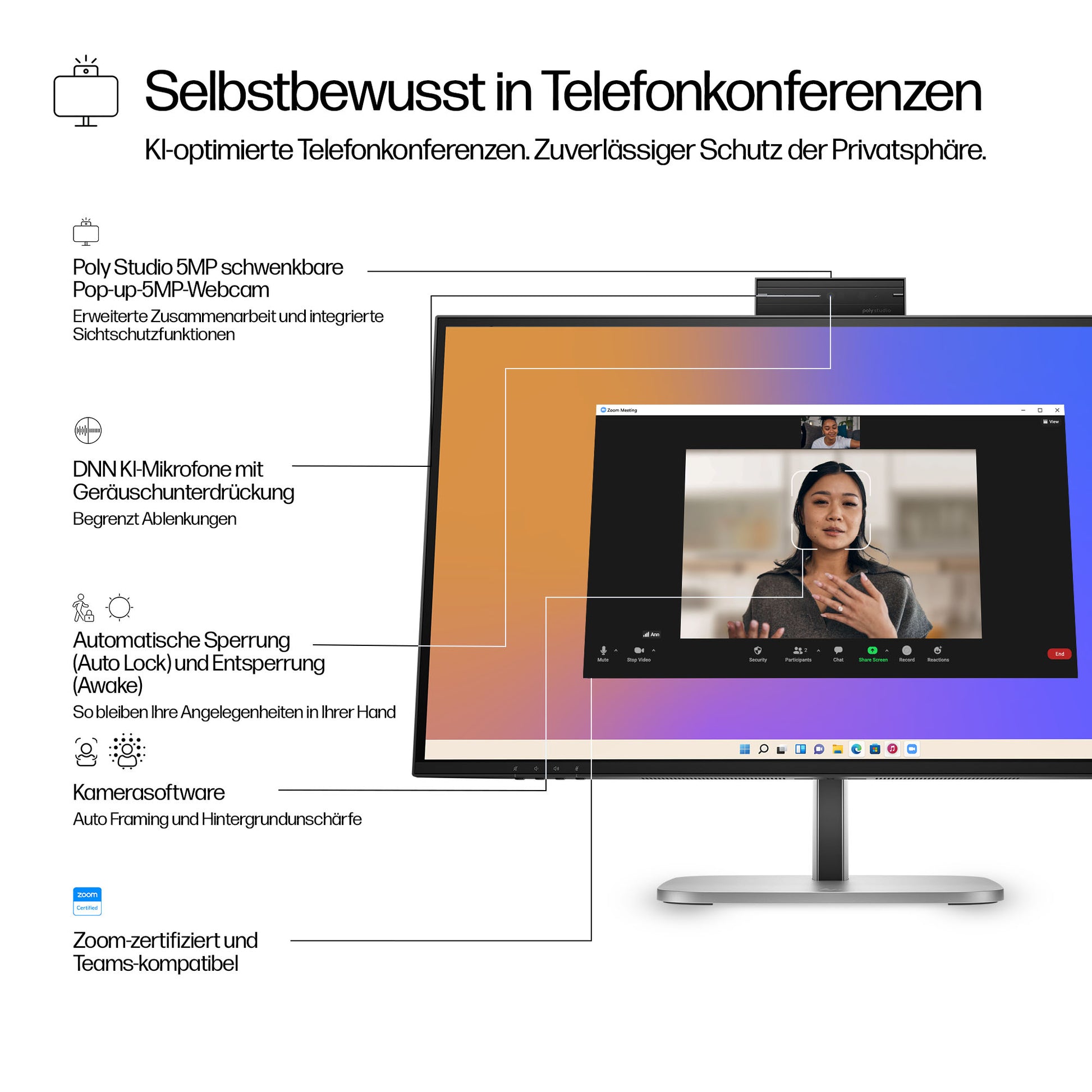 HP Series 5 Pro 527pm – Monitor, 27" 2560 × 1440 (WQHD), USB-C