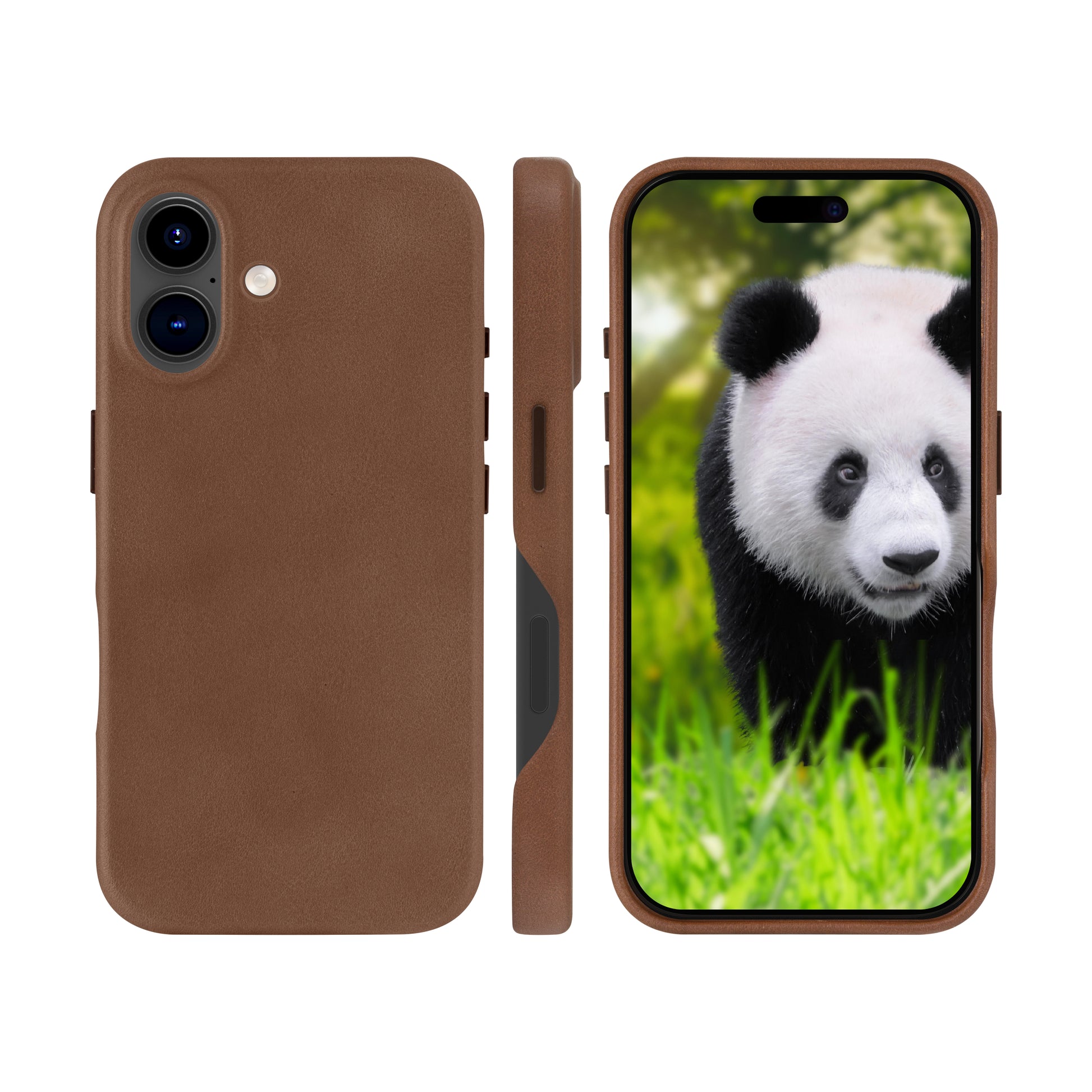 dbramante1928 Roskilde Backcover – für Apple iPhone 16, MagSafe, Recycelbarer Kunststoff, Dark Tan