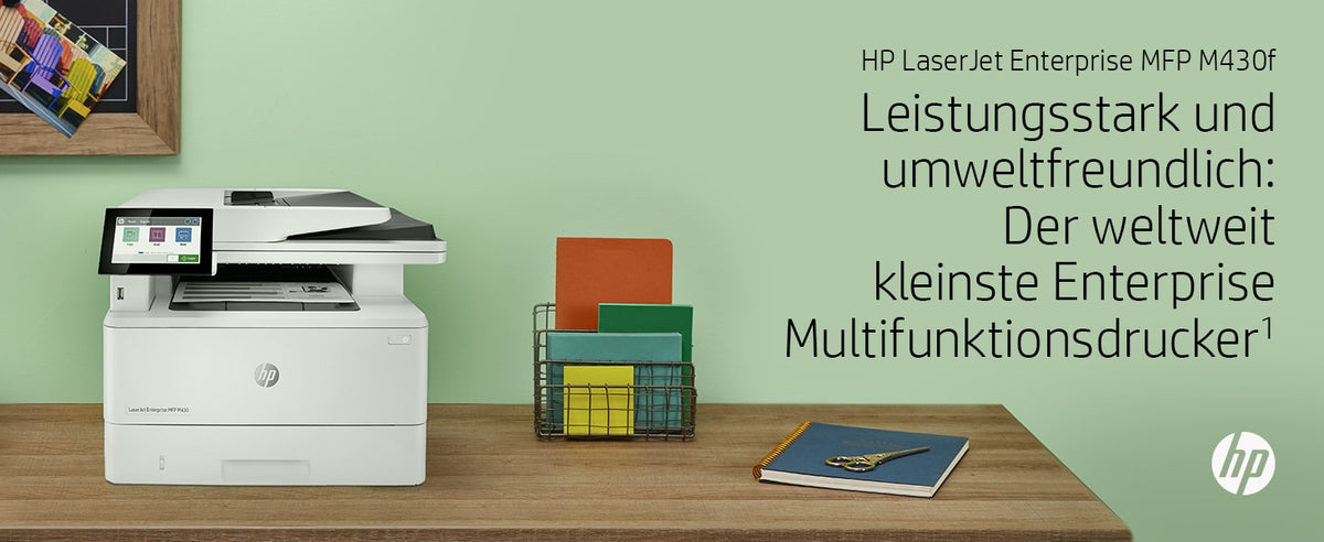 HP LaserJet Enterprise MFP M430f – SW-Laser-Multifunktionsdrucker, A4, 4-in-1, Duplex, ADF, WLAN/LAN
