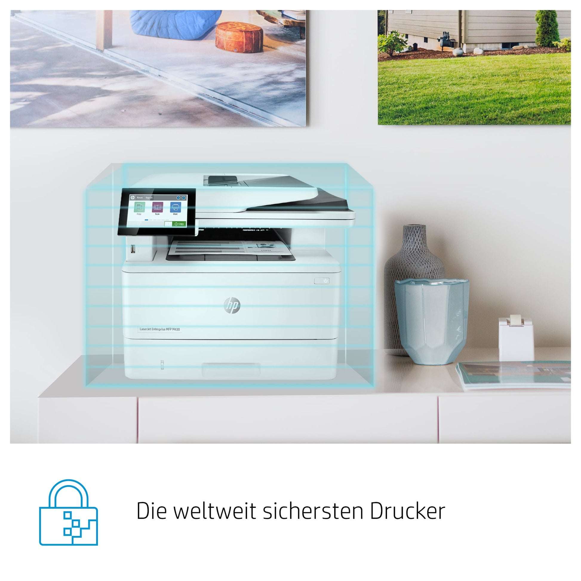 HP LaserJet Enterprise MFP M430f – SW-Laser-Multifunktionsdrucker, A4, 4-in-1, Duplex, ADF, WLAN/LAN
