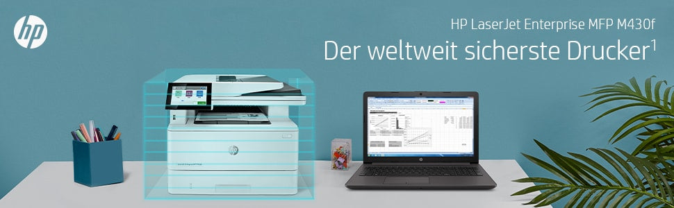 HP LaserJet Enterprise MFP M430f – SW-Laser-Multifunktionsdrucker, A4, 4-in-1, Duplex, ADF, WLAN/LAN