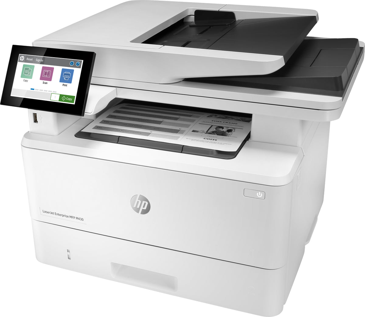 HP LaserJet Enterprise MFP M430f – SW-Laser-Multifunktionsdrucker, A4, 4-in-1, Duplex, ADF, WLAN/LAN