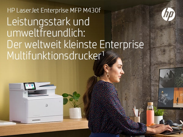HP LaserJet Enterprise MFP M430f – SW-Laser-Multifunktionsdrucker, A4, 4-in-1, Duplex, ADF, WLAN/LAN