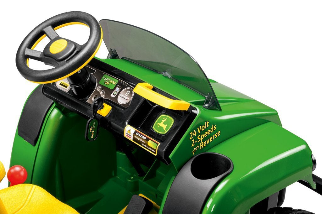 Peg Perego John Deere Gator HPX 12V Elektro-Kinderfahrzeug – 89,5×69×131 cm – 6,8 km/h – ab 3 J. – grün/gelb