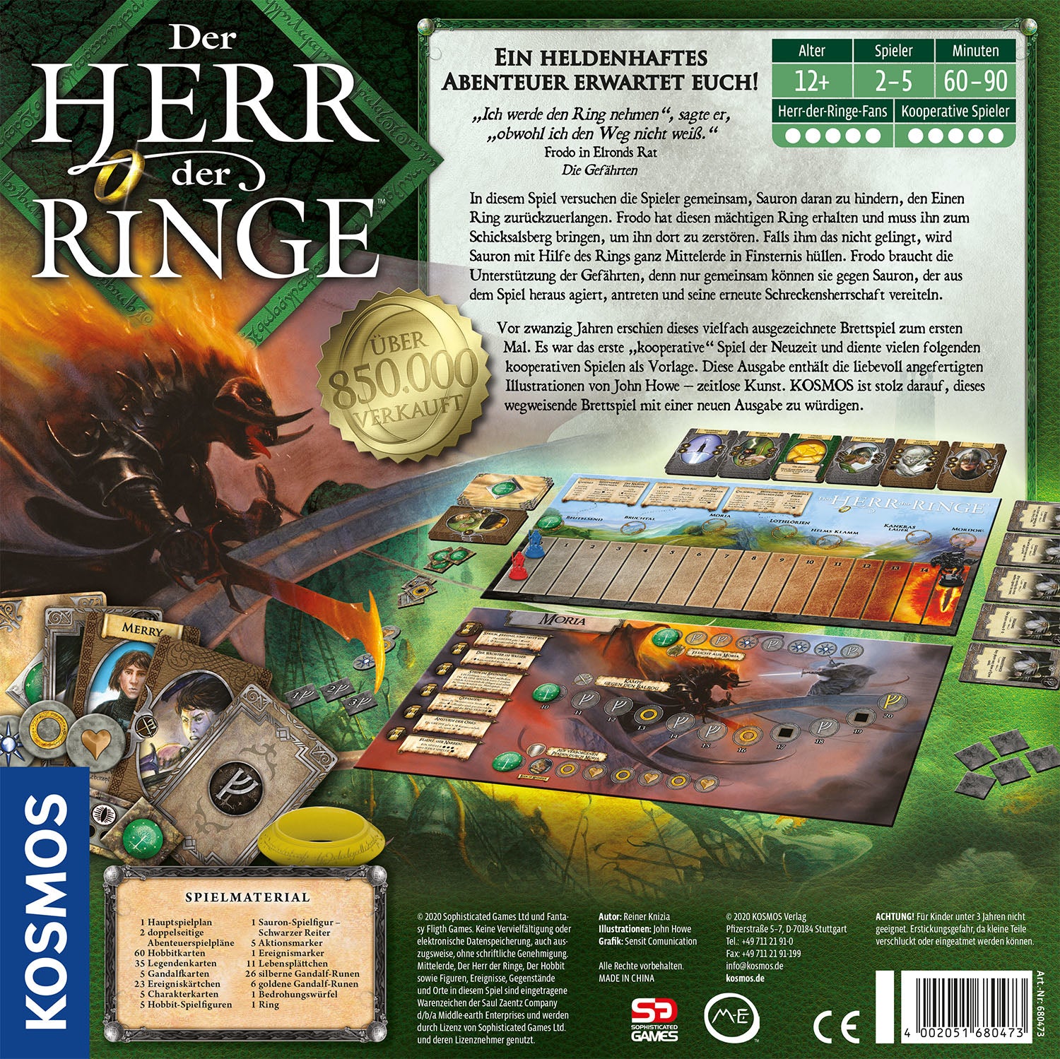 Kosmos Der Herr der Ringe Jubiläumsedition – Strategiespiel, 2–5 Spieler, ab 12 J., 60–90 min, DE