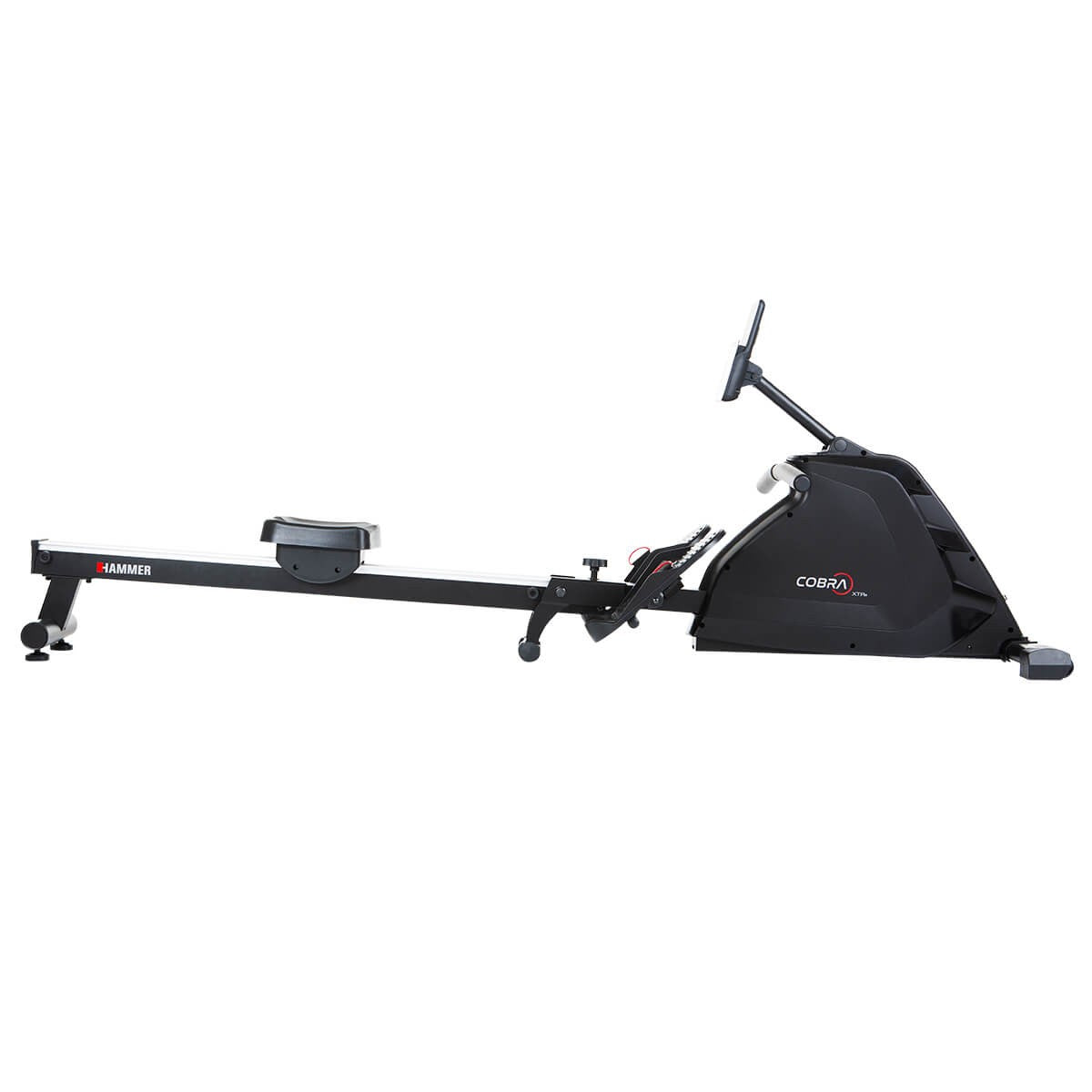 HAMMER Rudergerät Cobra XTR Plus II, 130 kg, 232 × 55 × 75 cm – Schwarz