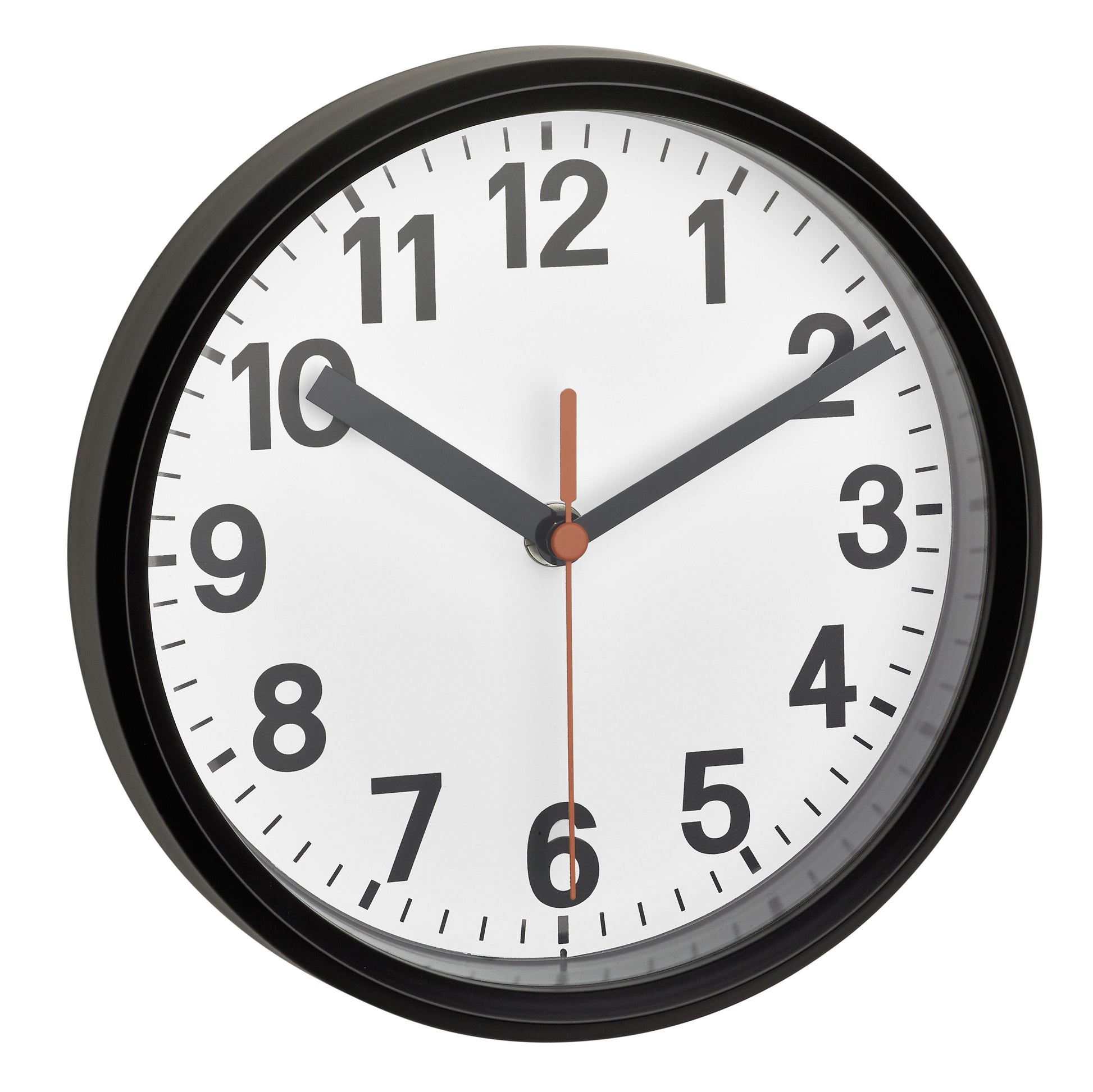 TFA-Dostmann TFA Dostmann Wanduhr – Funk, analog, Ø 17,7 cm, schwarz/weiss, Glas