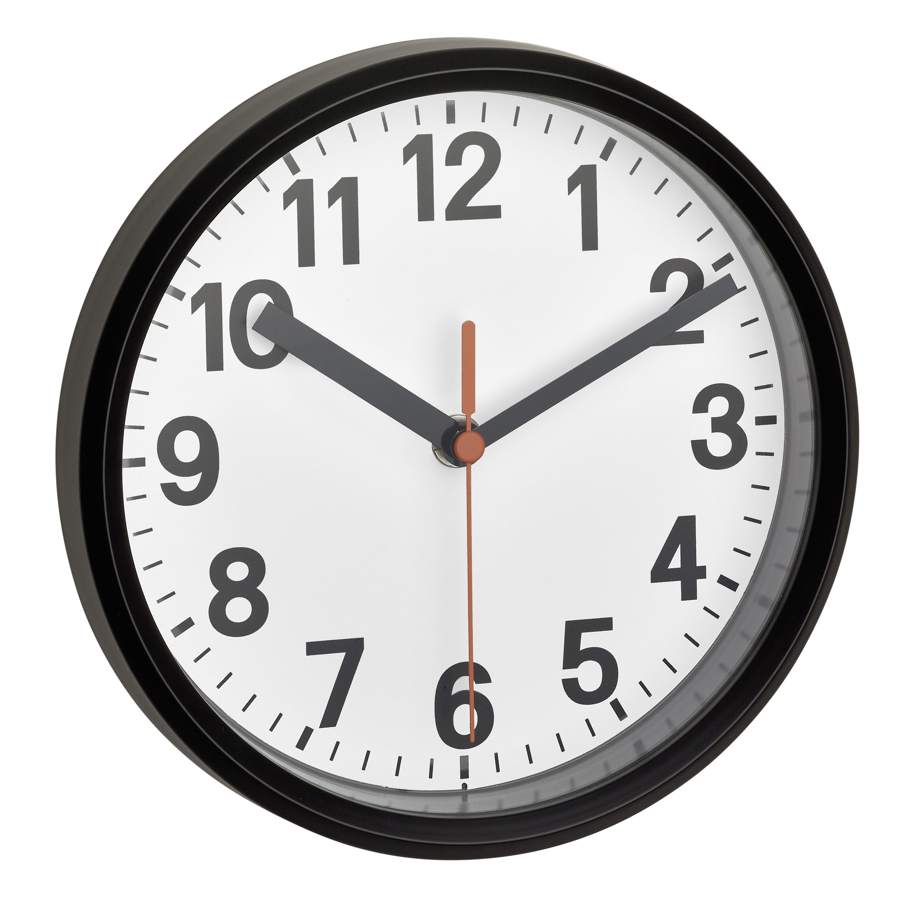 TFA-Dostmann TFA Dostmann Wanduhr – Funk, analog, Ø 17,7 cm, schwarz/weiss, Glas