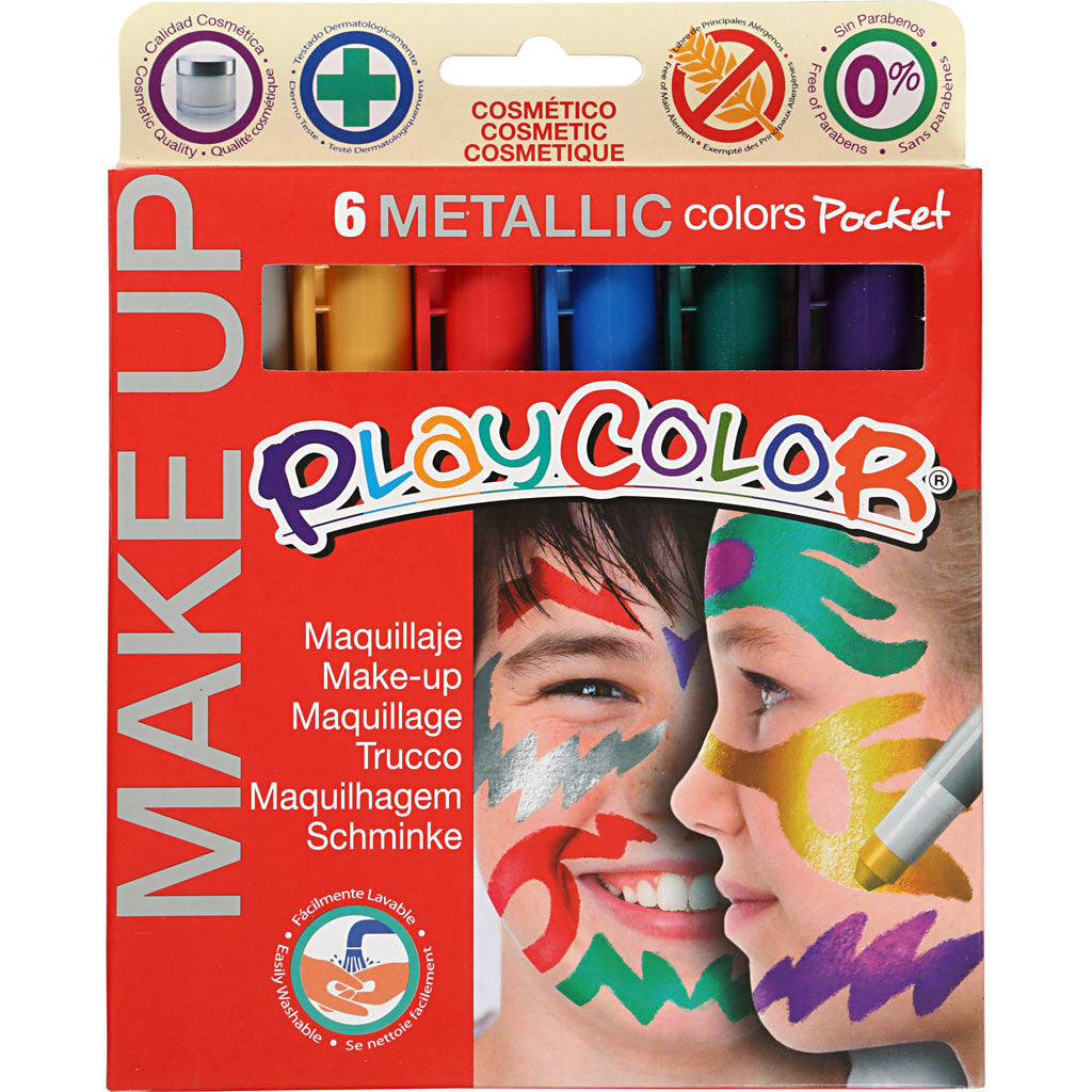 Eulenspiegel Schminkstifte – Set – 6 Farben, Metallic