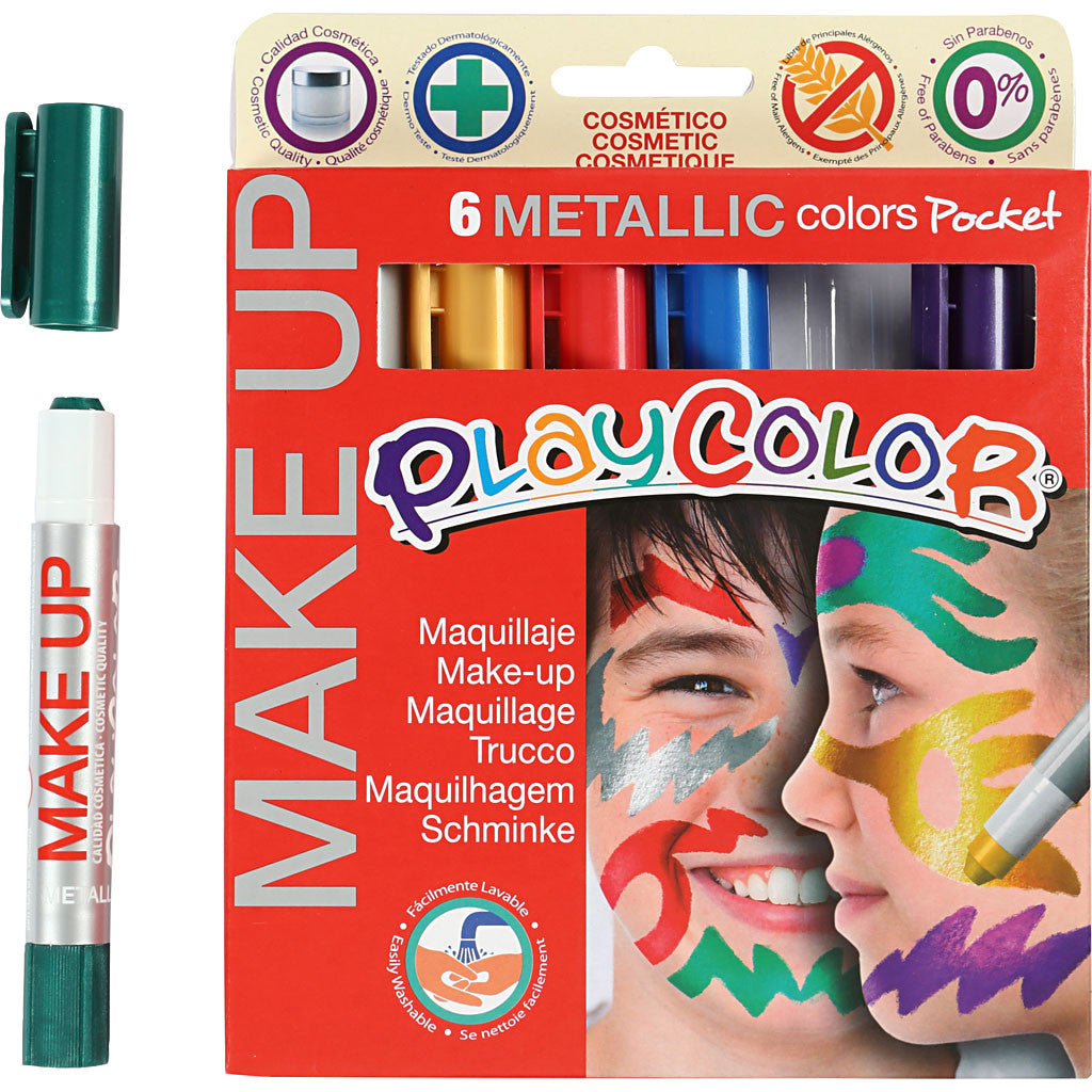 Eulenspiegel Schminkstifte – Set – 6 Farben, Metallic