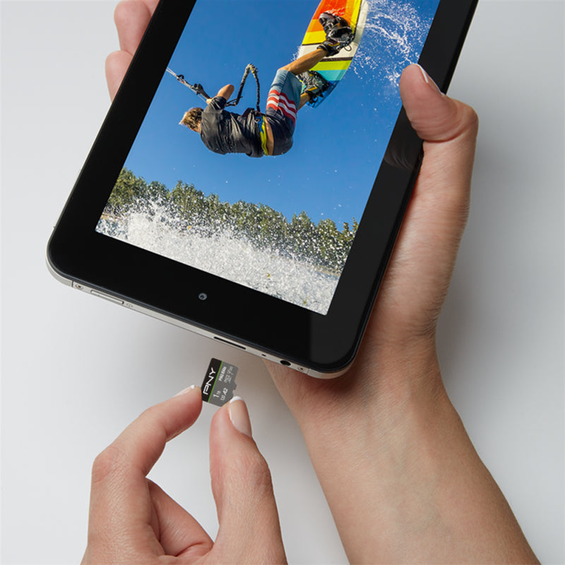 PNY Pro Elite PSDU1TBV3 microSDXC 1 TB – UHS-I, Klasse 10, U3, V30, A2, 100/90 MB/s, inkl. SD-Adapter