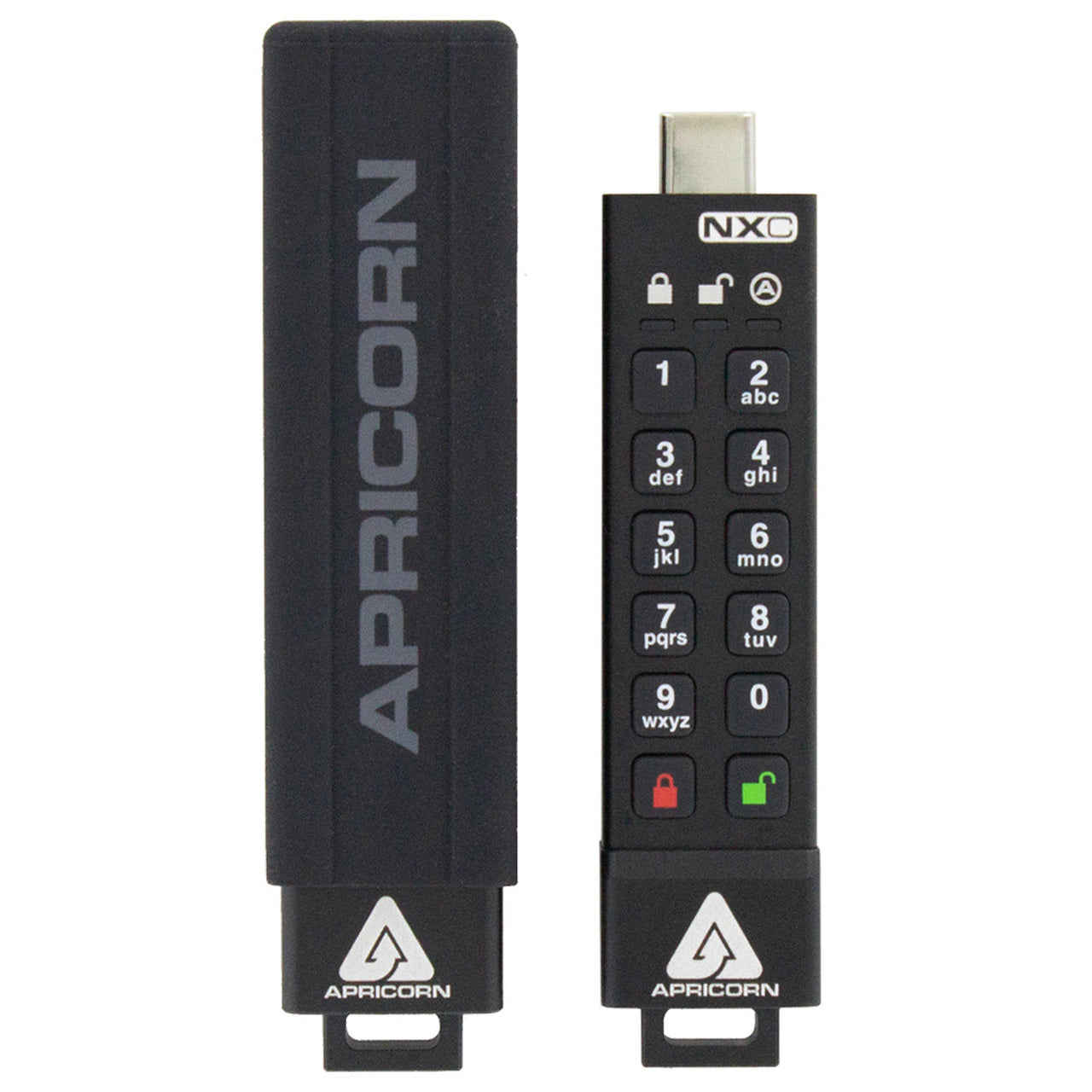 Apricorn Aegis Secure Key 3NXC – 64 GB, USB Typ-A, USB 3.2 Gen 1, IP68, PIN-geschützt, Hardwareverschlüsselung