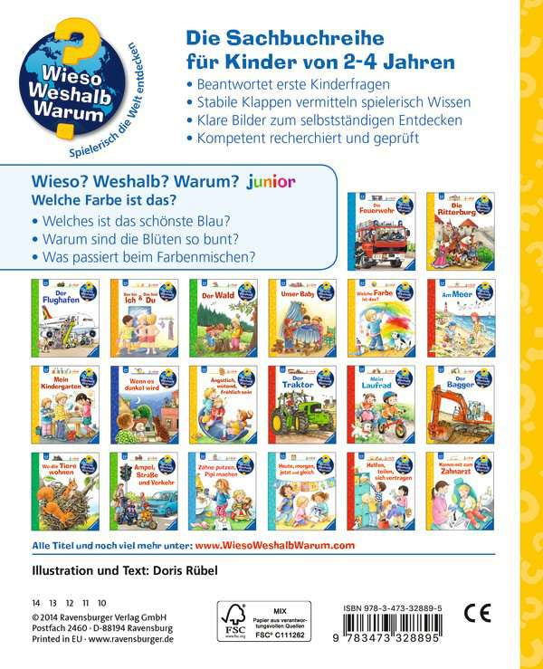Ravensburger Buch – Welche Farbe ist das? (Wieso? Weshalb? Warum?), 16 Seiten, Deutsch, 2–4 Jahre