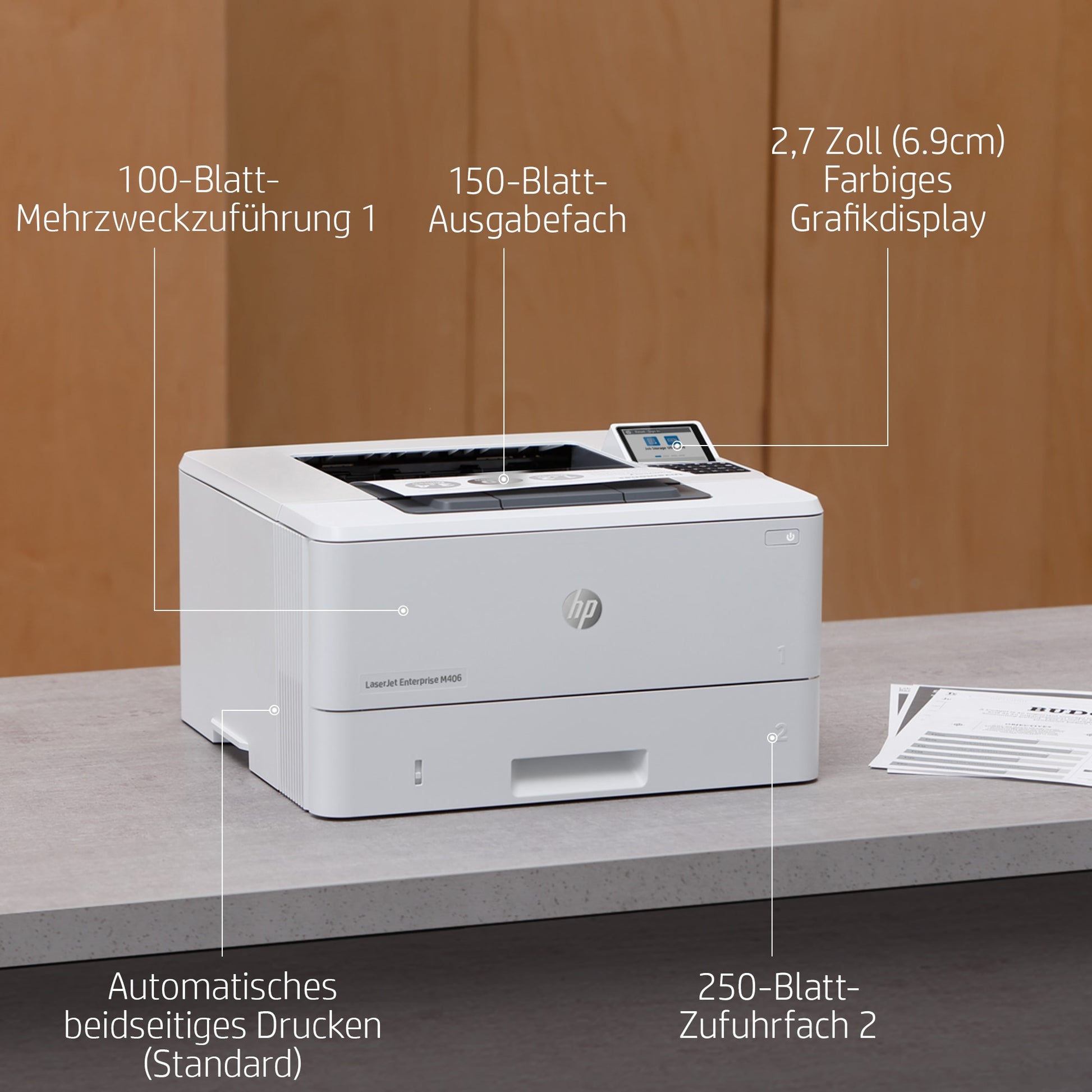 HP LaserJet Enterprise M406dn – 40 Seiten/Min.