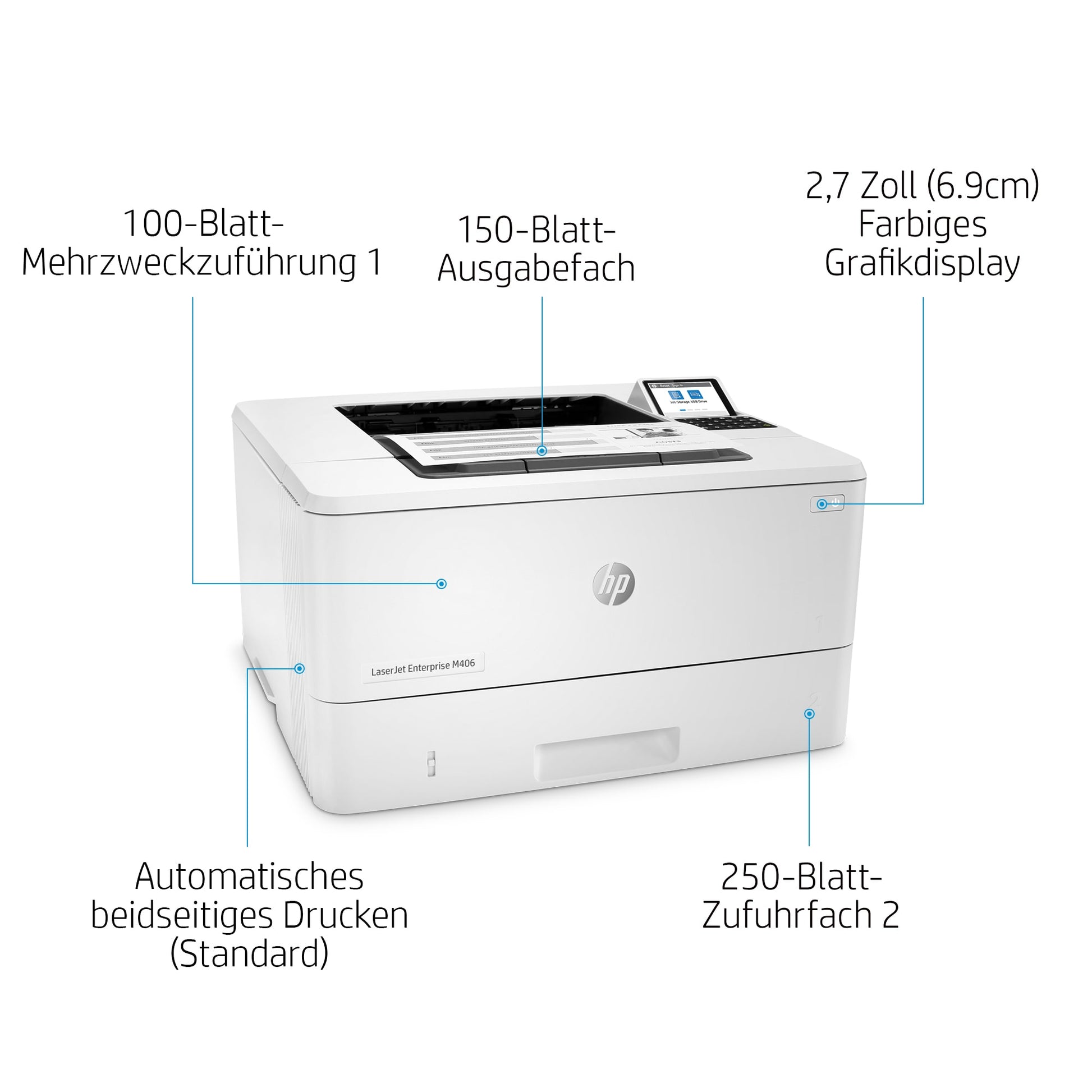 HP LaserJet Enterprise M406dn – 40 Seiten/Min.
