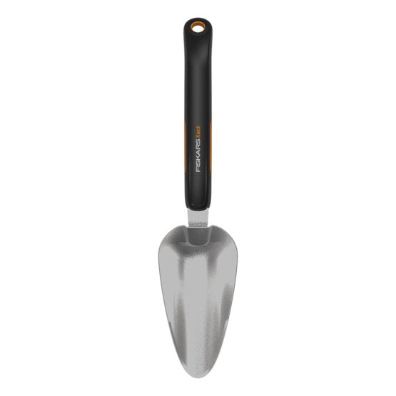 Fiskars Xact Blumenkelle – 375 mm, Klingenbreite 83 mm, Softgrip, Edelstahl