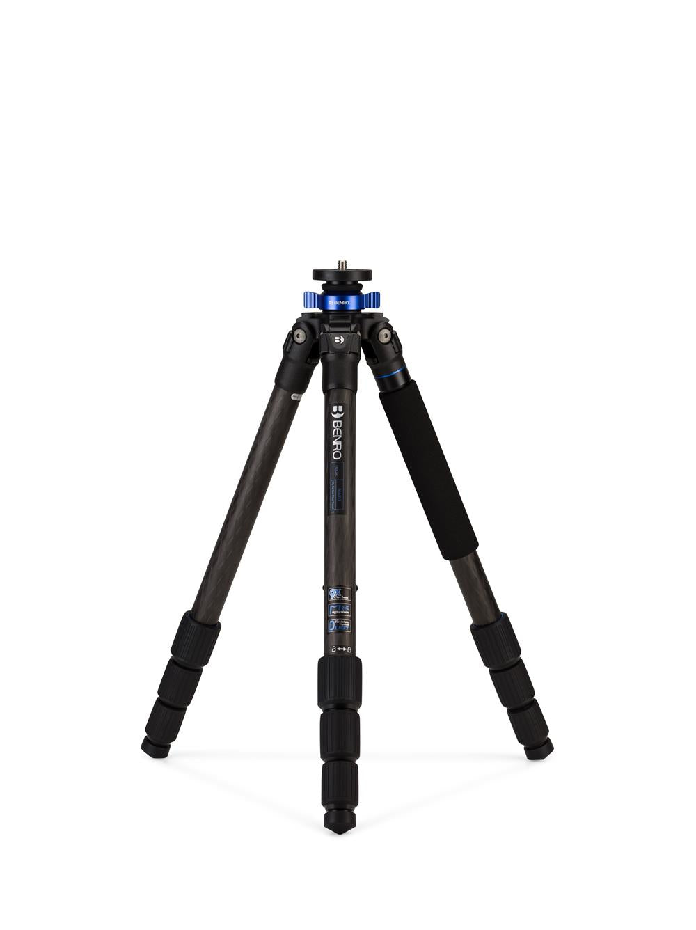Benro Mach3 TMA28C Stativ – bis 155,5 cm, 14 kg Traglast, Carbon, 4 Sektionen – 3/8" Gewinde – Schwarz
