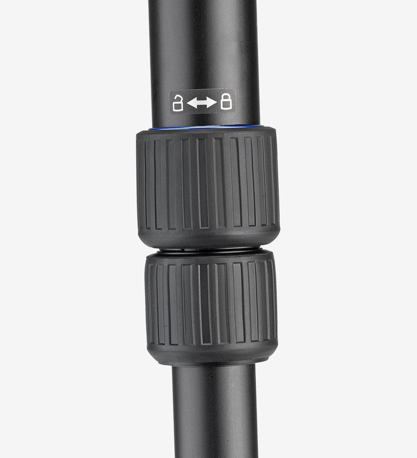Benro Mach3 TMA47AXL Stativ – 2,16 m, 20 kg Traglast, 3 Sektionen, 3/8" Montage – Schwarz