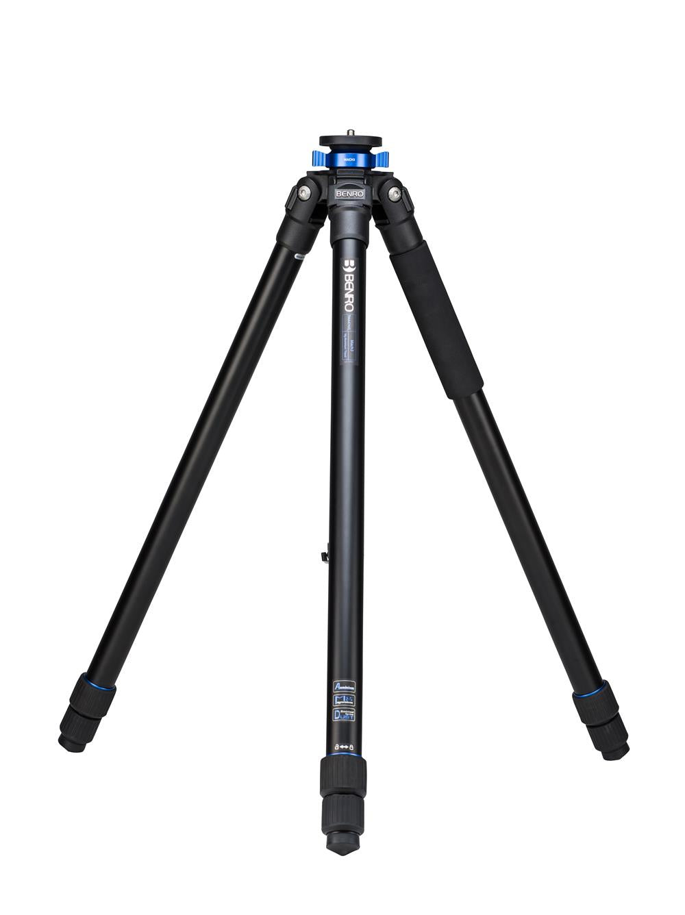 Benro Mach3 TMA47AXL Stativ – 2,16 m, 20 kg Traglast, 3 Sektionen, 3/8" Montage – Schwarz