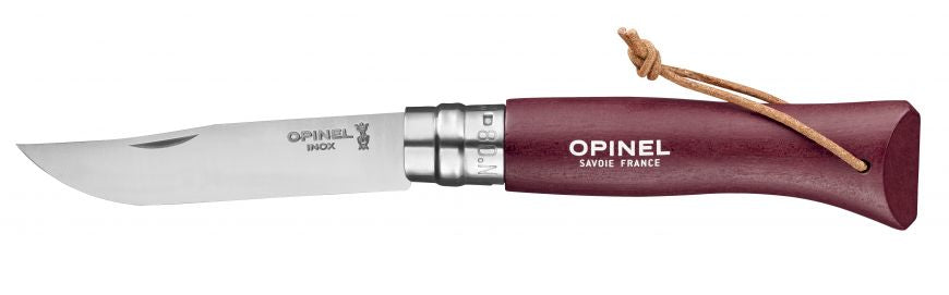 Opinel N°8 – Klappmesser 80 mm, Holzgriff, Hellbraun