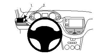 Brodit Auto-Halterung, passiv – universal – Schwarz