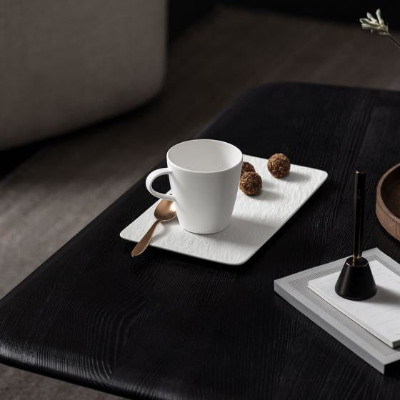 Villeroy & Boch Servierplatte – 35,0 × 18,0 × 1,0 cm, Porzellan, Weiss, spülmaschinenfest