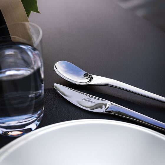Villeroy & Boch New Moon Tafelbesteck – Edelstahl 18/10, Silber, spülmaschinenfest, 24 Stk.