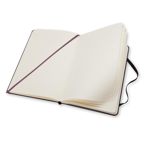 Moleskine Notizbuch – A5 – liniert – 70 g/m² – Hardcover, Gummiband, Tasche, Schwarz