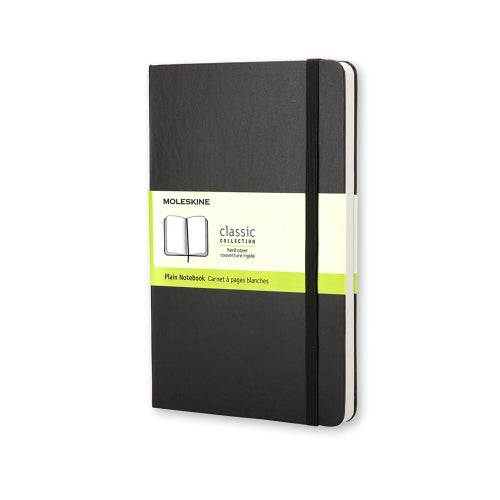 Moleskine Notizbuch, 90 × 140 mm, blanko, Leimbindung, Hardcover, 192 Seiten, 70 g/m² – schwarz