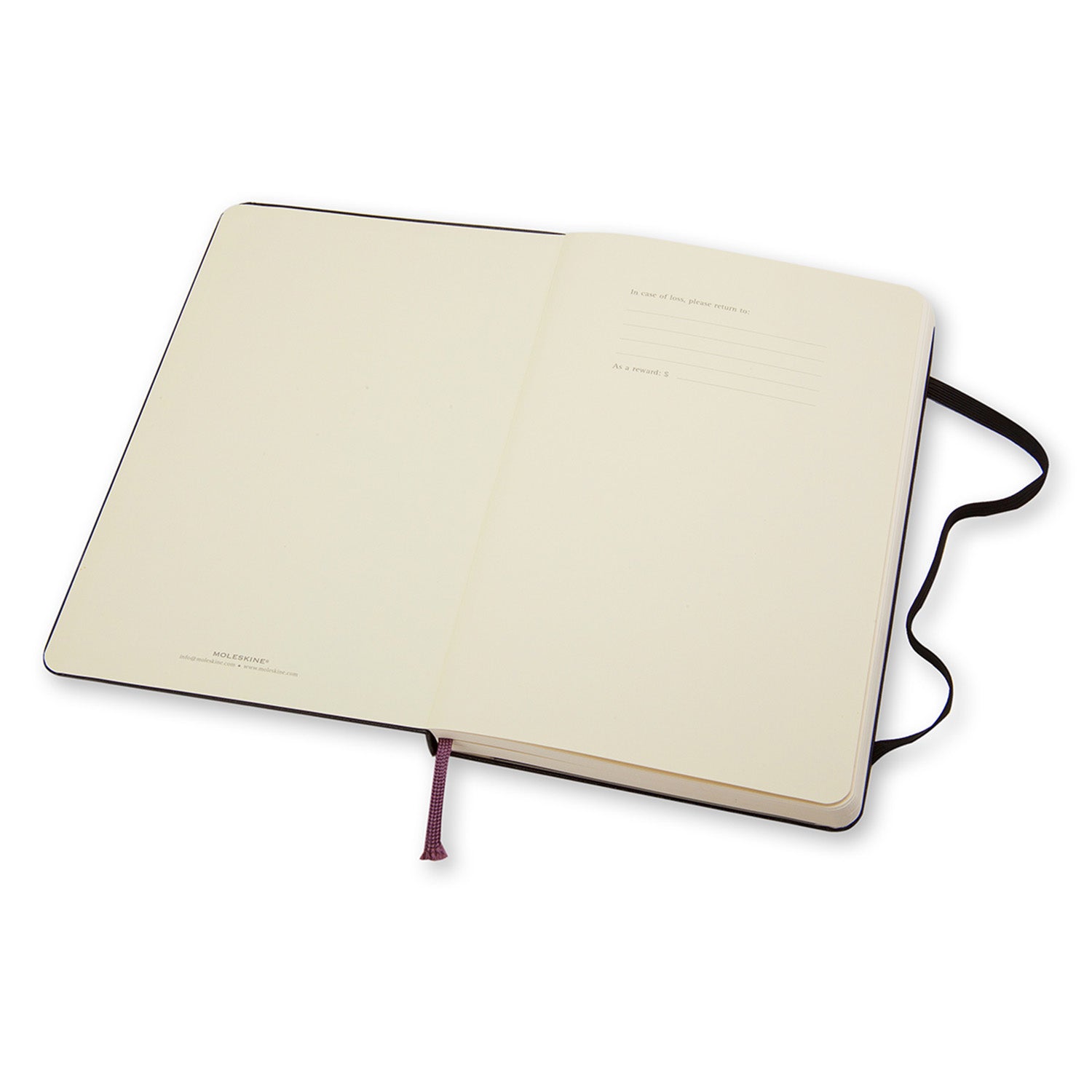 Moleskine Notizbuch, 90 × 140 mm, blanko, Leimbindung, Hardcover, 192 Seiten, 70 g/m² – schwarz