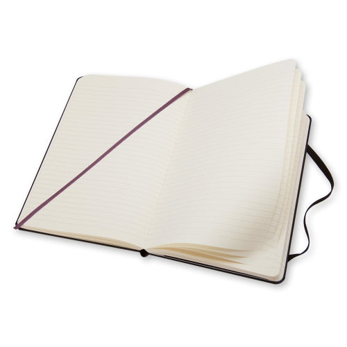Moleskine Notizbuch – A6 – liniert – 192 Blatt – 70 g/m² – Hardcover, Gummiband, Einstecktasche, schwarz