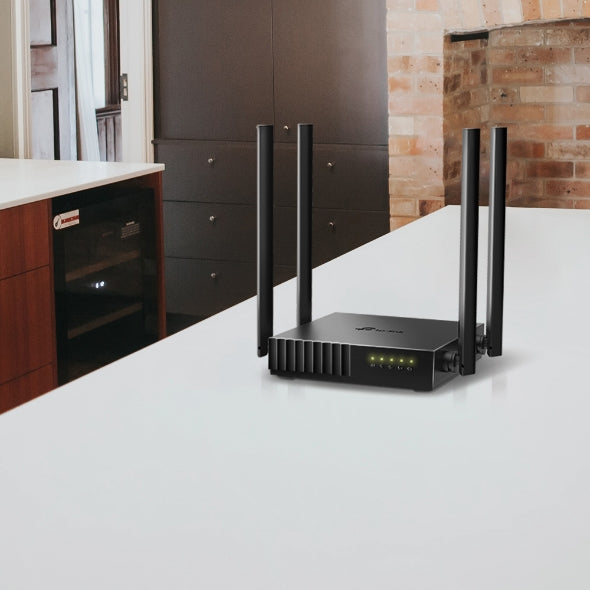 TP-Link Archer C54 – WLAN-Router, Wi-Fi 5, Dual-Band, bis 867 Mbit/s, 4x LAN (Fast Ethernet), Schwarz