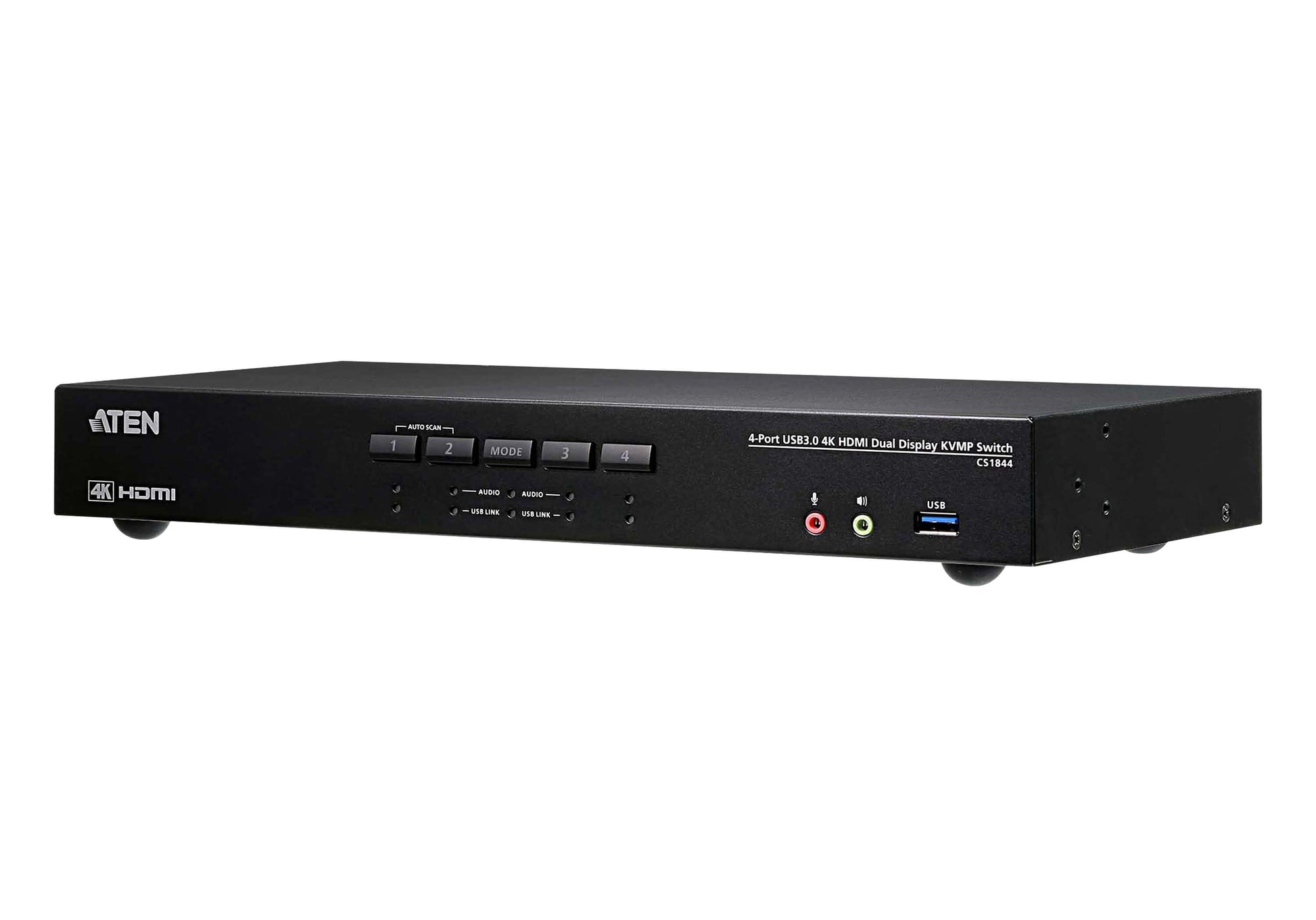 ATEN KVM-Switch, HDMI/USB 3.2 Gen 1, 4K (4096 × 2160), Dual-View, Audio
