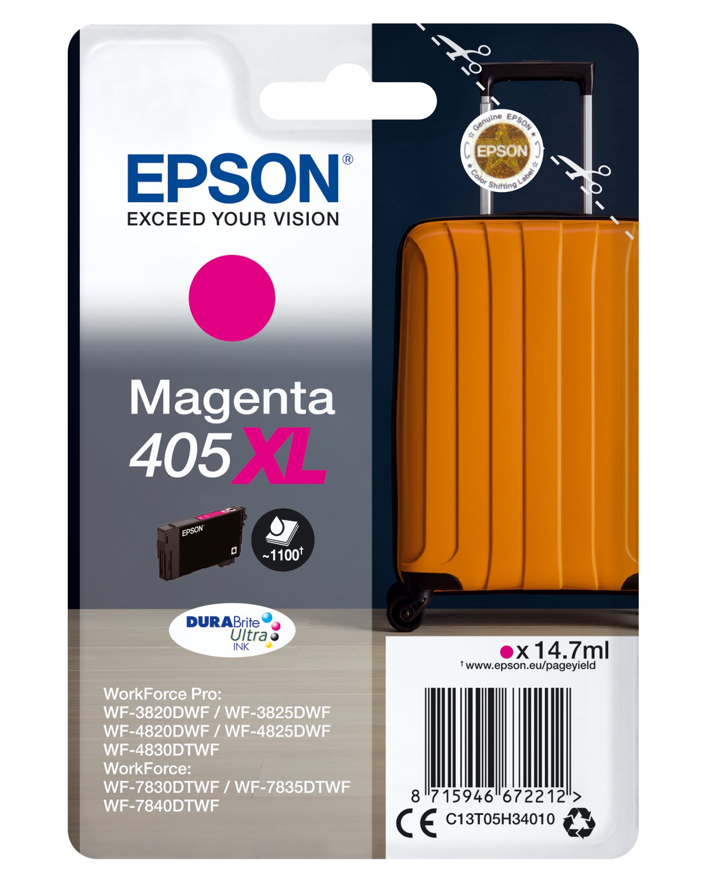 Epson Tintenpatrone 405XL, Magenta, XL, Original