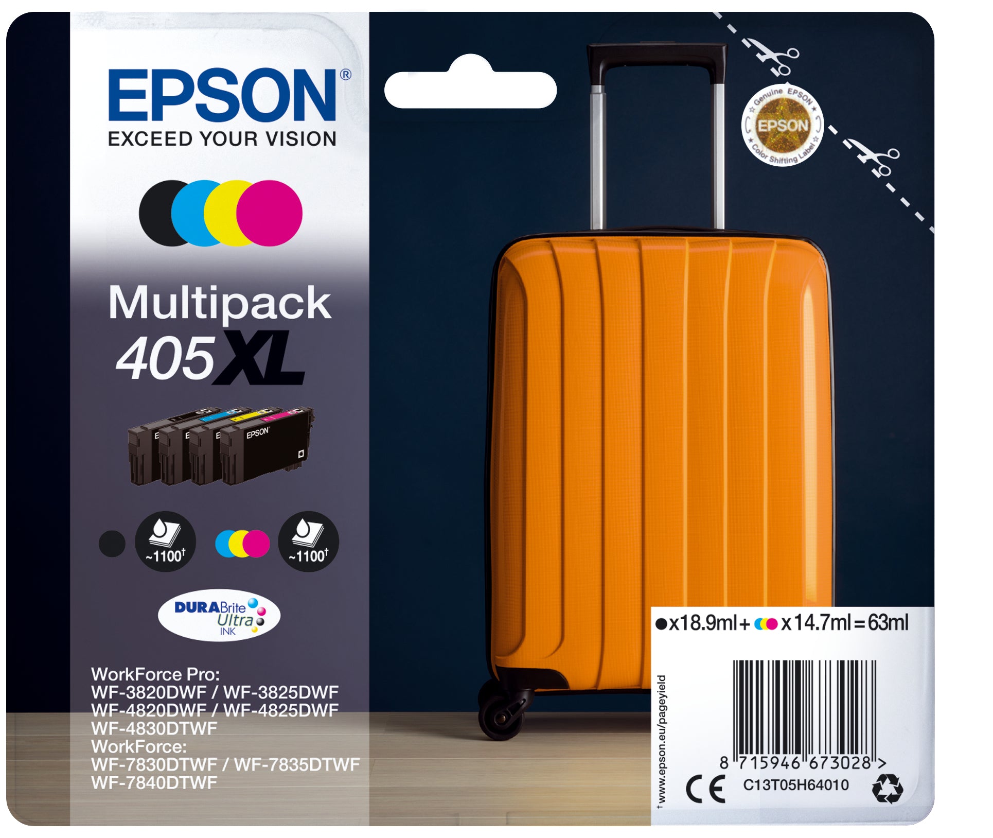 Epson Tintenpatronen-Multipack 405XL, CMYK – für 405XL-Modelle