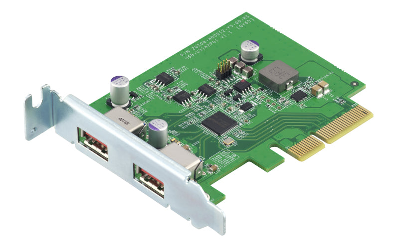 QNAP QXP-10G2U3A PCIe Karte – 2× USB-A (USB 3.2 Gen 2, 10 Gbit/s), PCIe 2.0, für NAS/Storage-Server
