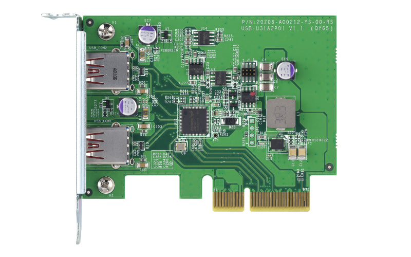 QNAP QXP-10G2U3A PCIe Karte – 2× USB-A (USB 3.2 Gen 2, 10 Gbit/s), PCIe 2.0, für NAS/Storage-Server