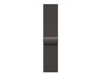 Apple Milanese Loop – Armband – für Apple Watch 46 mm, Schwarz, S/M