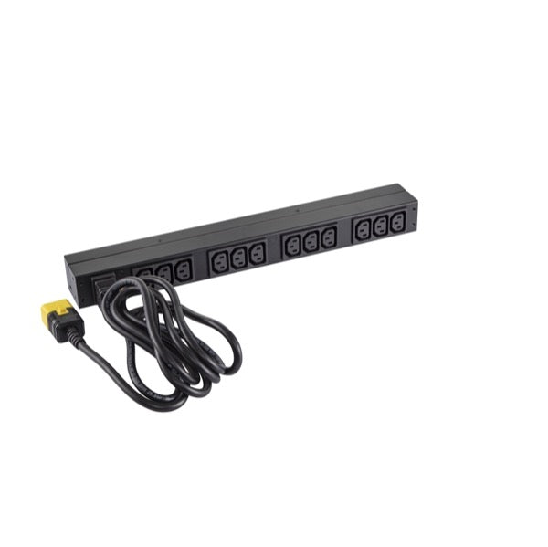 APC Basic PDU Rack, Einphasig 3680 W – C13×12, Eingang IEC C20, 16 A 208/230 V, 2,5 m – schwarz