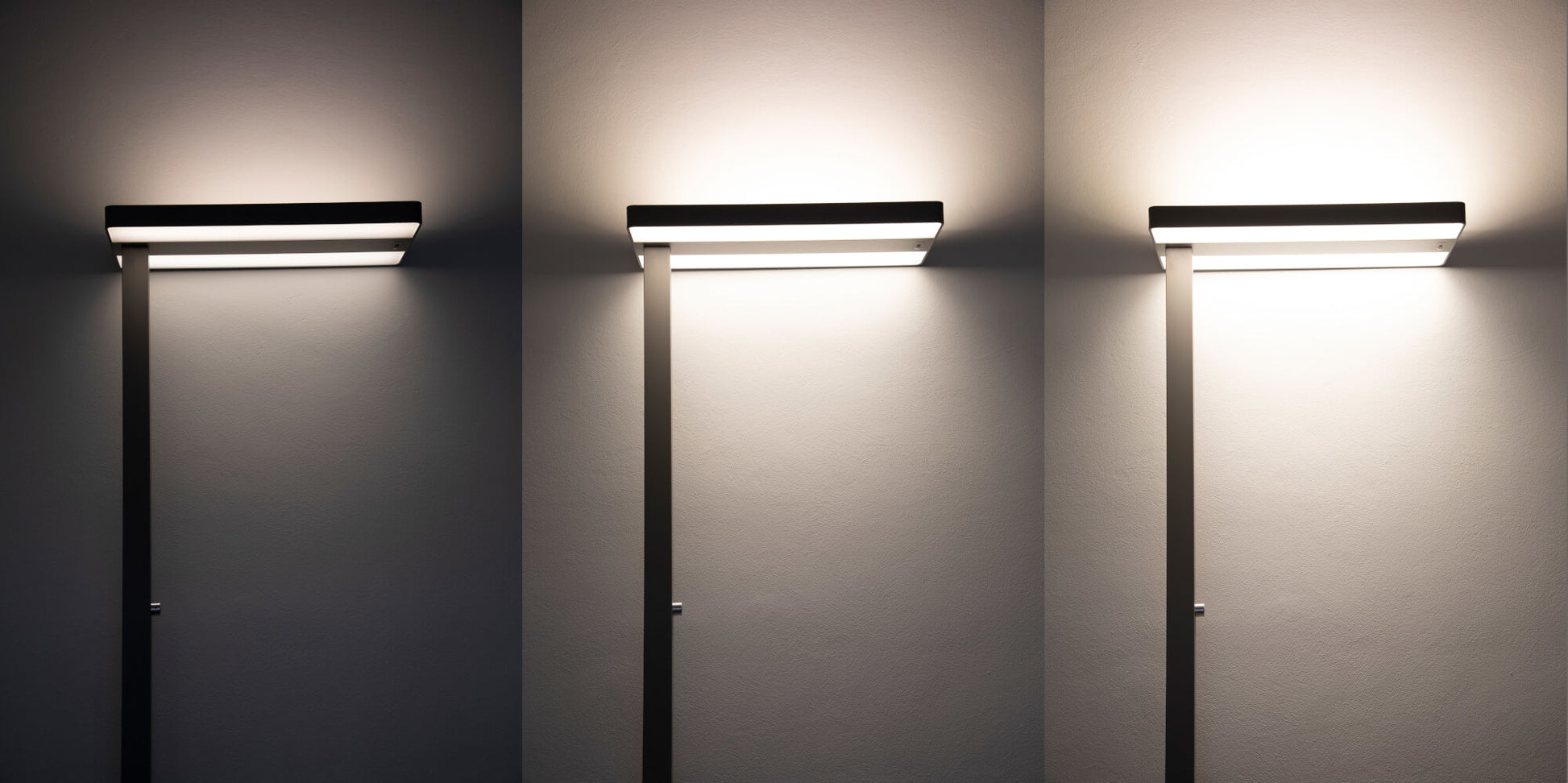MAUL LED-Stehleuchte Juvis – Bewegungssensor, dimmbar – 4000 K – 13'060 lm 68 W – Silber Aluminium