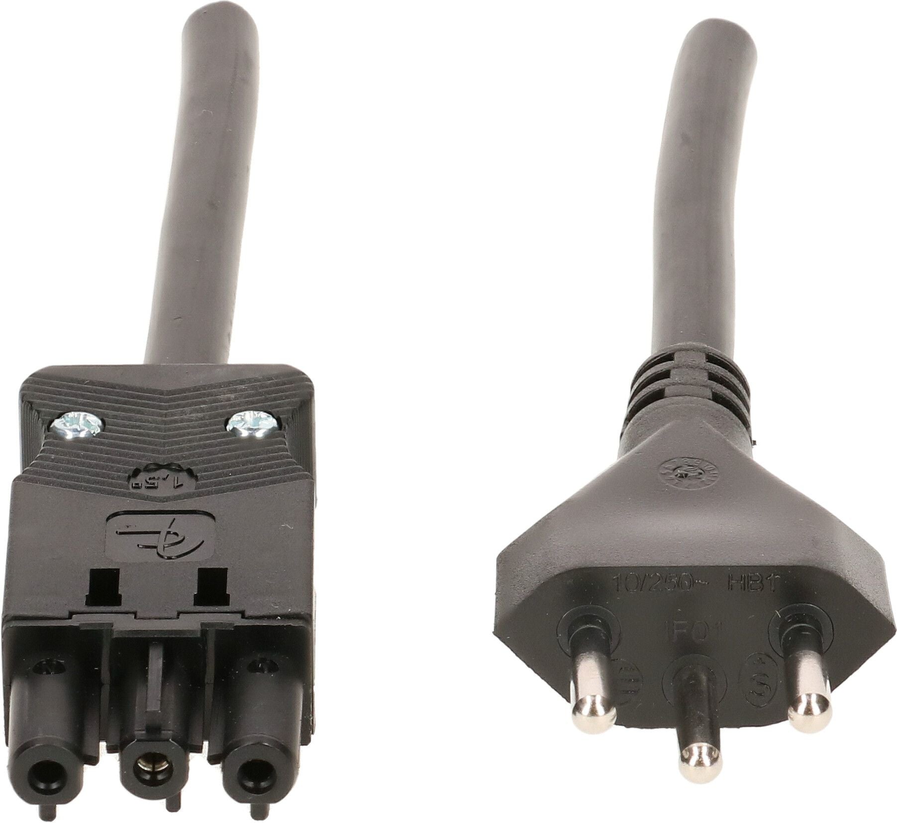Max Hauri AG Max Hauri T12–GST18I3 Stromkabel – 1 m, 3×1,5 mm², schwarz