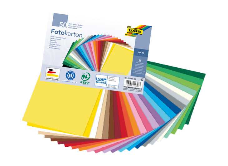 Folia Fotokarton – A4, silber, 300 g/m² – 50 Blatt
