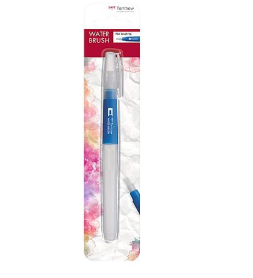 Tombow Wassertankpinsel – Flachpinsel, Blau, für Tombow ABT Dual Brush Pens, Befüllbar (Leer)