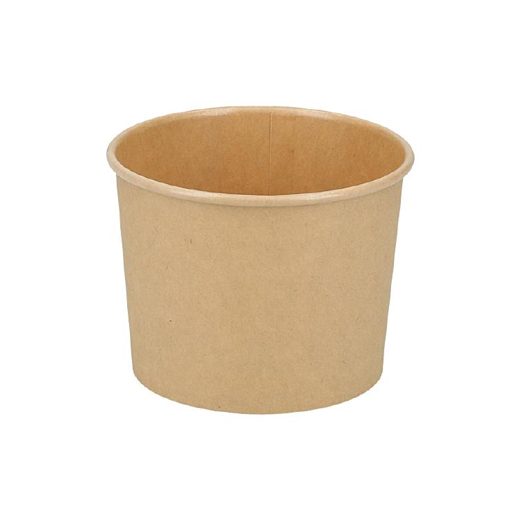 Weita Verive Schale, Papier, PLA-beschichtet – 350 ml, Ø 9,6 cm, braun – OK compost INDUSTRIAL – 50 Stk.